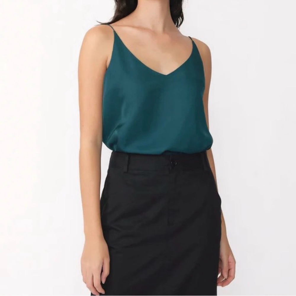 Trouve Strappy Tank Top Teal Size XS